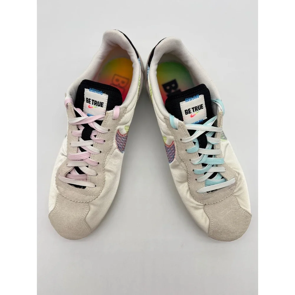 Nike Cortez Be True 2022 Rainbow Summit White Multi Men 10 DR5491-100 Sneaker